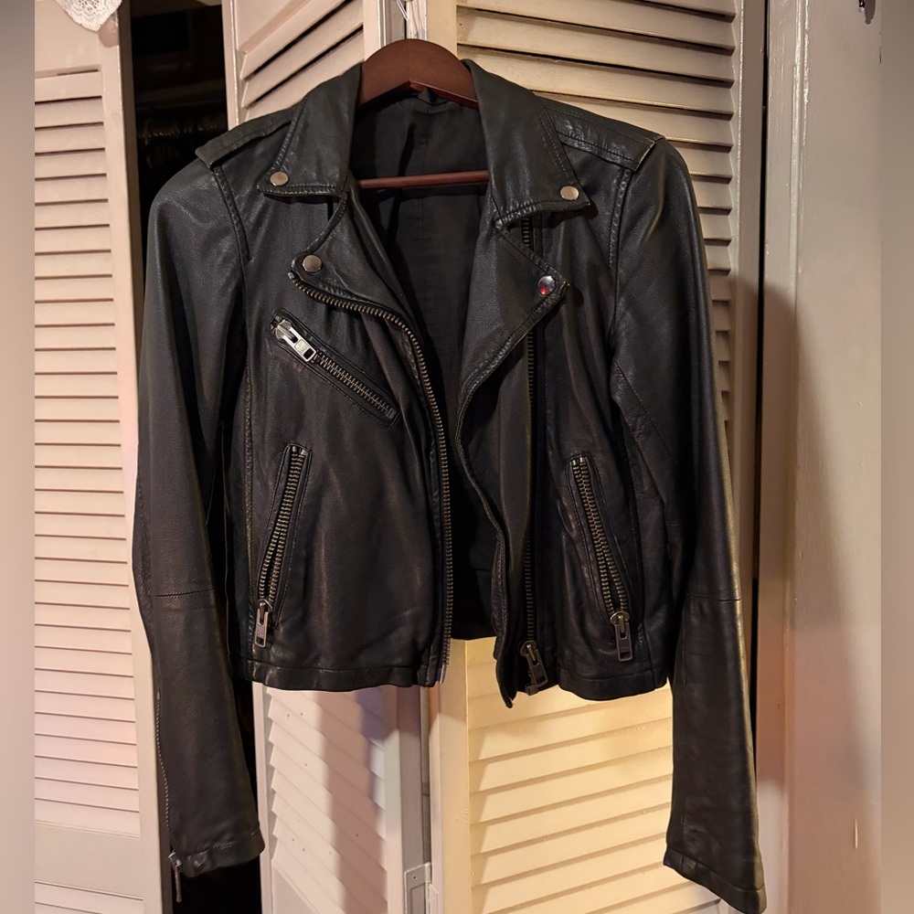 XS topshop genuine leather jacket from the London store
